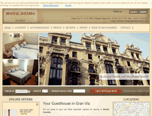 Tablet Screenshot of hostalavenidamadrid.com